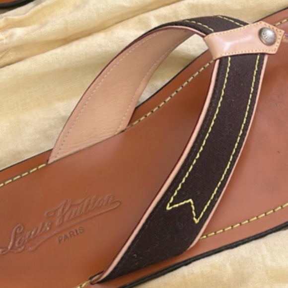 Authentic Louis Vuitton Riveted Thong Sandals - Picture 6 of 7